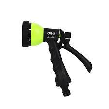 Deli EDL8758 3/4" Plastic Trigger Nozzle – Heavy Duty 7-Spray Pattern Water Gun for Gardening Car Washing Workshop and DIY Use