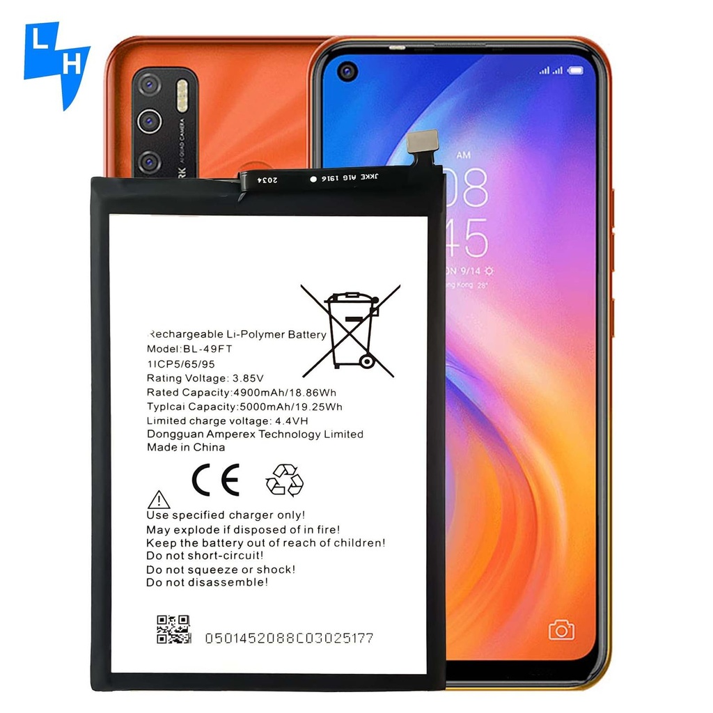 Tecno Camon 15 Smartphone Replacement Battery (BL-49FT)