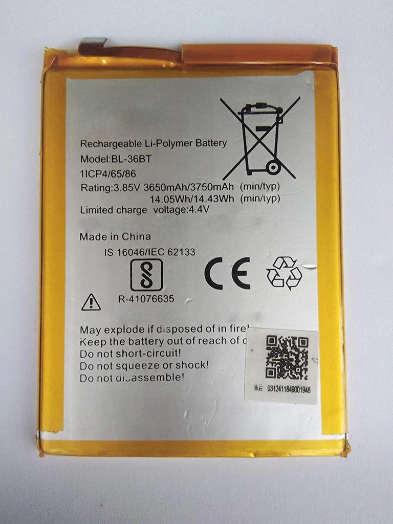 Tecno Camon Smartphone 11 CF7 Replacement Battery (BL-36BT)