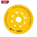 Deli EDH-JML115-E2 115mm 18 Blades 22.22mm Arbor Diamond Cup Wheel – Heavy Duty Professional Grinding Wheel for Concrete, Stone, Masonry, and Construction Applications