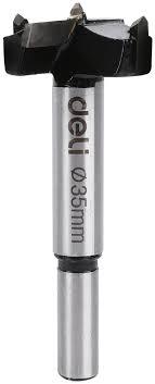 Deli EDH-MKK035-E1 35mm TCT Forstner Drill Bit – Heavy Duty Professional Wood Boring Bit for Carpentry, Furniture Making, and Construction Application
