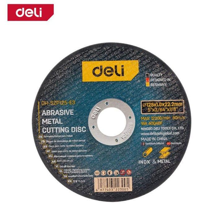 Deli EDH-SZP230-E2 230mm x 1.6mm x 22.2mm Flat Centre Abrasive Metal Cutting Disc – Heavy Duty Professional Cutting Wheel for Steel, Metal Fabrication, and Industrial Applications