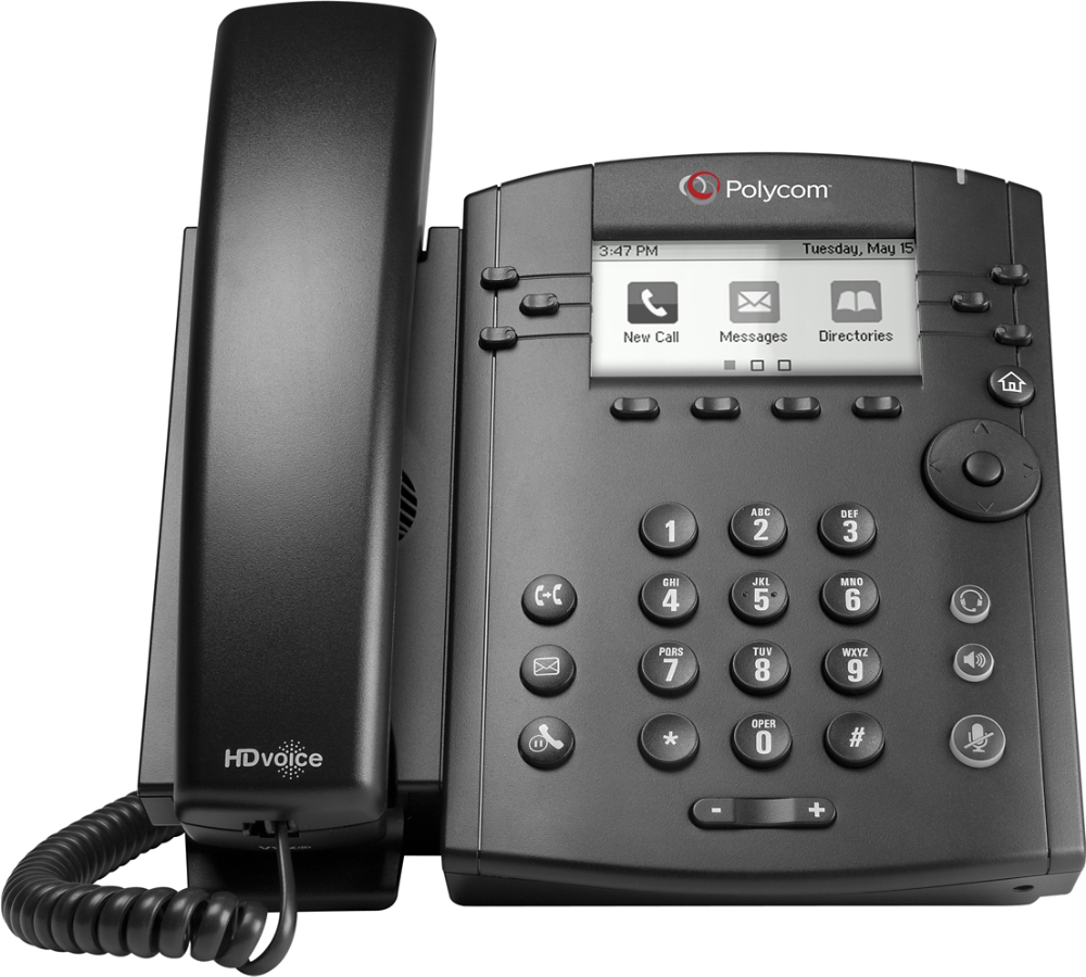 Polycom (VVX 301) Corded Business Media Phone System - 6 Line
