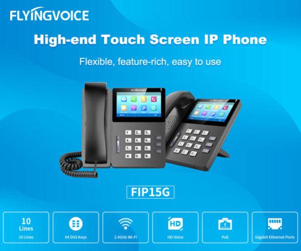 FlyingVoice FIP15G Enterprise Touch Screen Wireless IP Phone