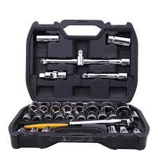 Deli EDL1032 1/2" 32 Pcs Socket Set – Heavy Duty Professional Tool Kit for Workshop, Automotive, and Mechanical Applications