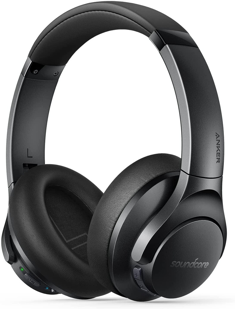 Anker Soundcore Life Q20+ Active Noise Cancelling Headphones, 40H Playtime, Hi-Res Audio, Soundcore App, Connect to 2 Devices, Memory Foam Earcups, Bluetooth Headphones for Travel, Home Office