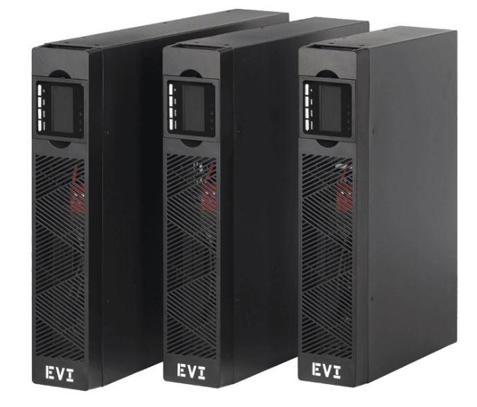 EVI 1000VA / 900W Rack-Mount Online UPS – Double Conversion, PFC 0.99 & Rotating LCD EP-UPS1000UC13OR