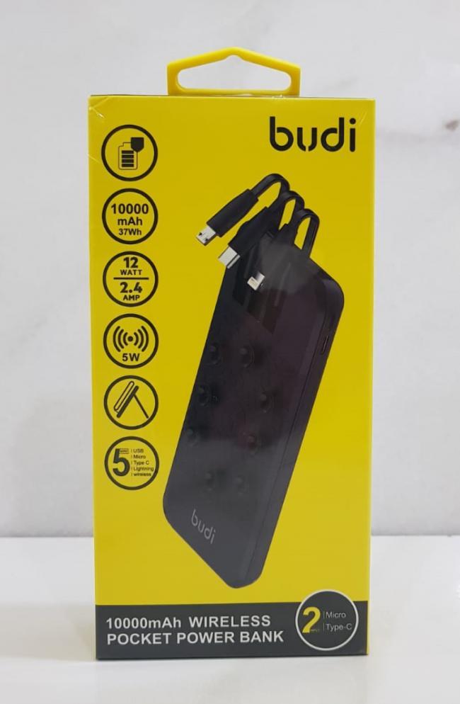 Budi Power Bank - 10000mAh Capacity , Wireless