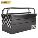 Deli DL6232 18" 420x180x160mm Fold Cold Rolled Steel Tool Box – Heavy Duty Professional Storage Solution for Workshop, Construction, Automotive, and Industrial Applications