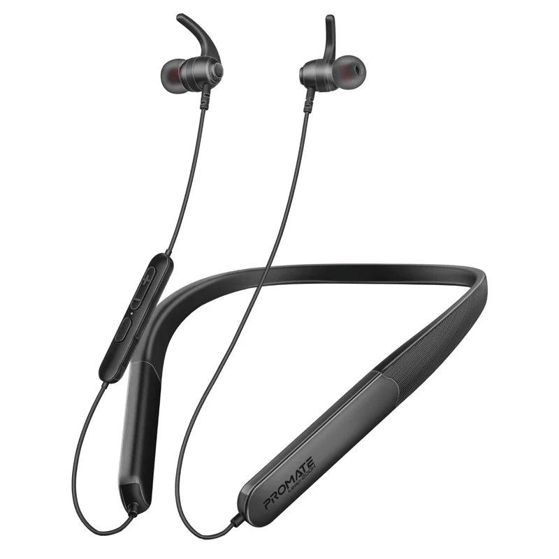 Promate LEAP-200H Wireless Neckband Earphones – Professional Heavy Duty Bluetooth Earphones for Sports, Travel, Office, and Industrial Use
