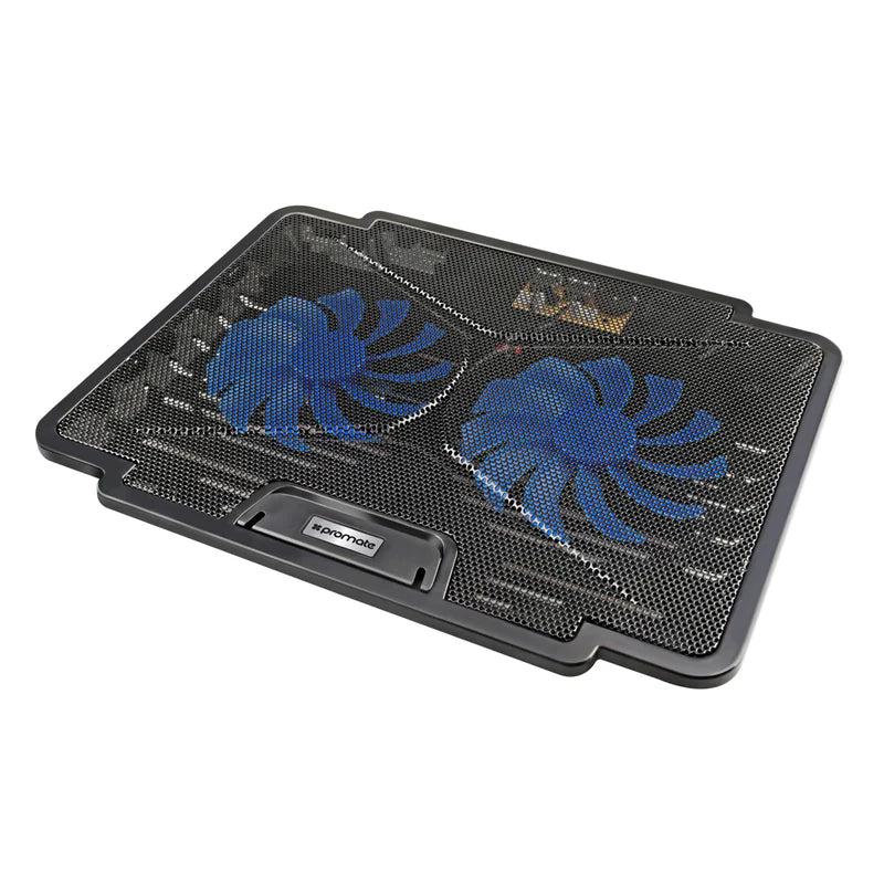 Promate AIRBASE‑1 Laptop Cooling Pad with Silent Fan – Heavy Duty Ergonomic Cooling Stand for Laptops, Notebooks, Gaming, and Professional Workstations