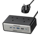 Promate POWERBRIX2-GAN65 65W Charging Station – Multi‑Port High‑Speed GaN Power Delivery Charger for Laptops, Smartphones, Tablets, and Professional Devices