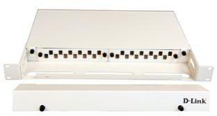 D-Link LIU 12 Port Rack Mount Patch Panel loaded with 12 Simplex SC Multimode Adapters