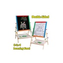 2in1 Sided Kids Learning Easel -Magnetic White & Black Board