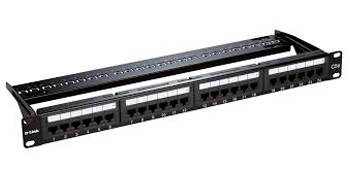 D-LINK 24 Ports PATCH PANEL UTP Fully Loaded CAT5E (NPP-5E1BLK241)