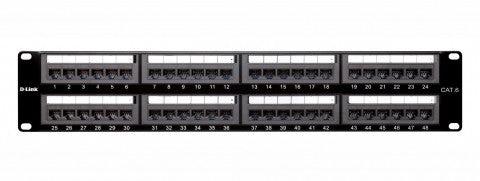 D-Link 48 Port CAT6A Shielded Fully Loaded Punch Down Patch Panel (NPG-C6A2BLK481)