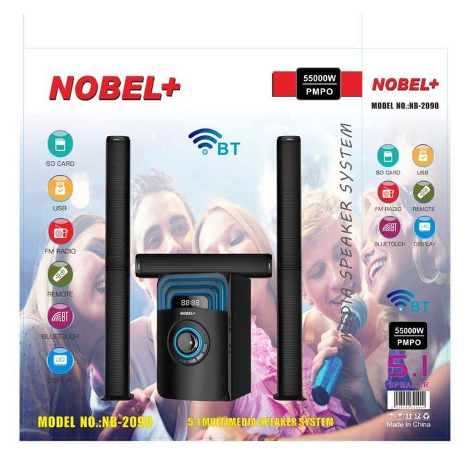 Nobel Plus NB-2090 5.1CH Home Theater System with 55000W PMPO Subwoofer – Powerful Surround