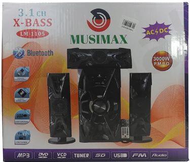 [LM-1105-PG-ME] MUSIMAX LM-1105 3.1 CH Woofer Home Theater System – Bluetooth, USB, FM Radio, Remote Control
