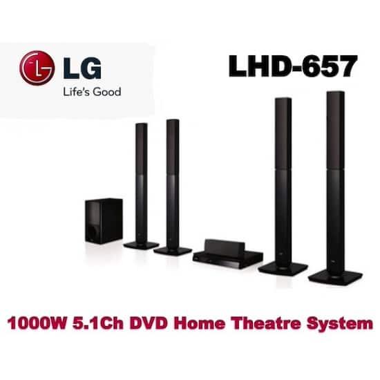 LG LHD657 Home Theatre – 5.1 Channel, 1000W, Tall Boy, Bluetooth