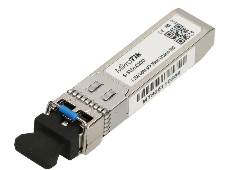 MikroTik S-31DLC20D – 1.25G SFP Single-Mode Module 20KM for Reliable Network Connectivity