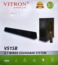 Vitron V51SB 2.1-Channel Soundbar with Wireless Subwoofer – Powerful Bass, Bluetooth, HDMI ARC