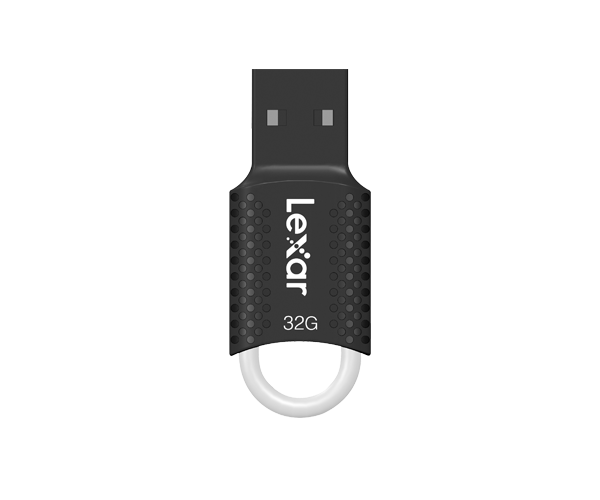 Lexar 16GB JumpDrive V40 USB 2.0 Flash Drive, Black (LJDV40-16GAB)