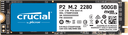 Crucial 500GB P2 3D NAND NVMe PCIe M.2 2280 SSD (CT500P2SSD8)