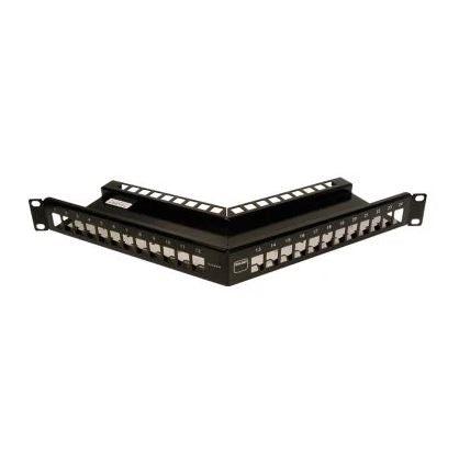 Siemon ZAS-PNL-24K Z-MAX 24-Port Cat 6A Shielded Patch Panel - 1U Black (ZS-PNL-24E)