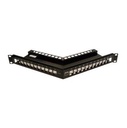 Siemon ZAS-PNL-24K Z-MAX 24-Port Cat 6A Shielded Patch Panel - 1U Black (ZS-PNL-24E)