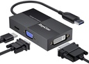 USB to HDMI VGA DVI Adapter (B07X3273C4), USB3.0 Converter with 2K Full HD 2048x1152 for Multiple Monitors, Compatible with Windows 7/8/10, Mac OS X,