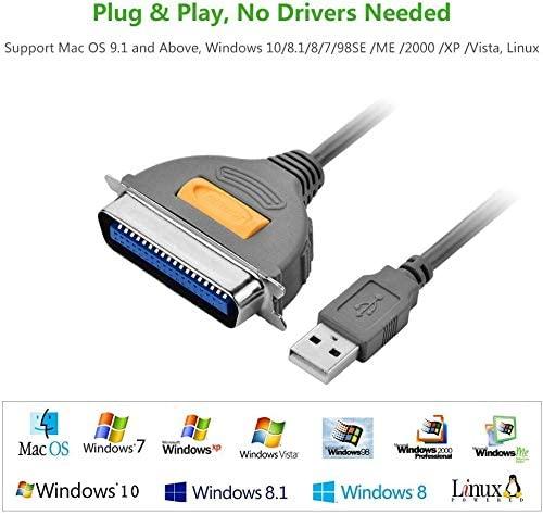 USB to IEEE1284 CN36 Parallel Printer Cable Adapter (30228) 10FT