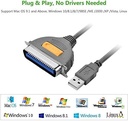 USB to IEEE1284 CN36 Parallel Printer Cable Adapter (30228) 10FT