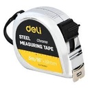 Deli EDL270005CY 5m 16ft x 19mm Chrome Steel Tape Measure – Heavy Duty Professional Tape with Metric and Inch Markings for Workshop, Construction, and Industrial Applications