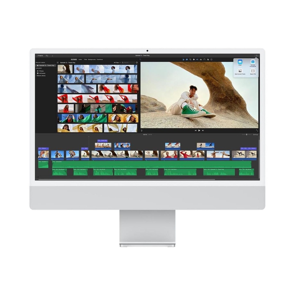 Apple iMac 24", M1, 8GB, 256GB SSD (MGTF3B/A) - SIlver