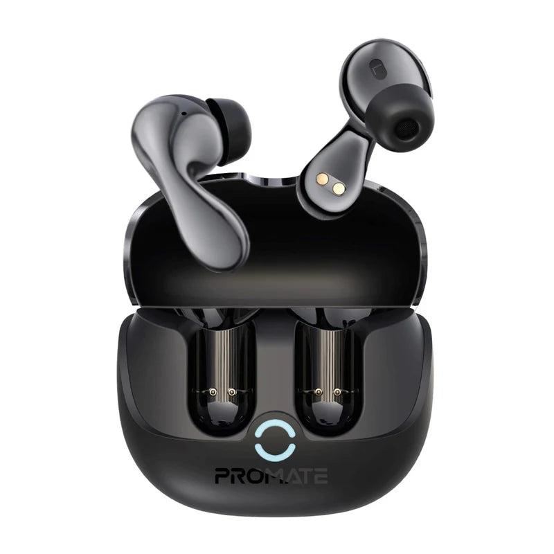 Promate BATON High-Definition Hybrid ANC TWS Earbuds with IntelliTouch – Premium Noise-Cancelling True Wireless Earbuds for Music, Calls, Gaming, Travel, and Professional Use
