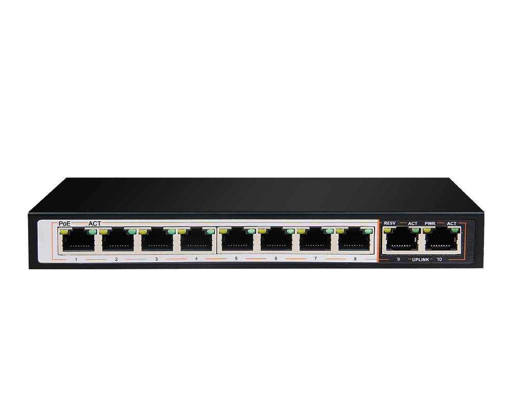 D-Link DGS-1010P-E 8GE PoE+ 2GE Uplink 250m PoE Switch