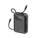 Promate PowerPod-20 20000mAh 35W Ultra-Compact SuperSpeed Power Bank with Built-In USB-C & Lightning Cable – High Capacity Fast Charging Portable Power Solution for iPhone, Android, Travel, and Professional Use