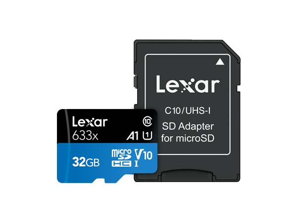 Lexar 64GB High-Performance 633x microSDHC/microSDXC UHS-I Card (LSDMI64GBB633A)