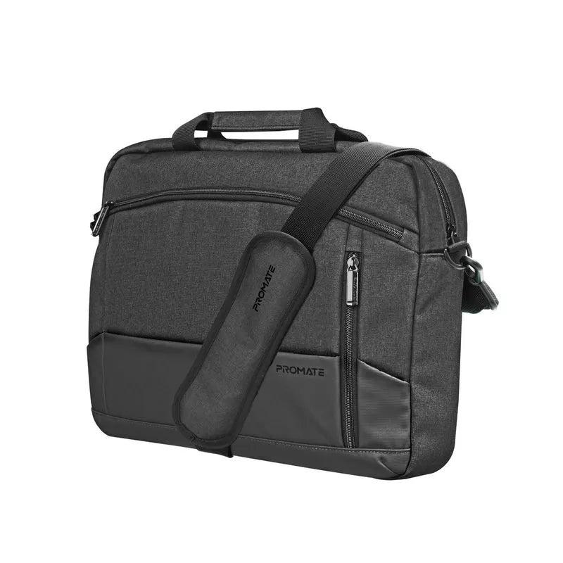 Promate SATCHEL-MB SleekComfort 15.6” Laptop Messenger Bag – Multiple Compartments for Office, Travel, and Everyday Professional Use