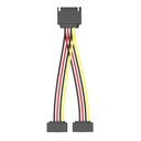 Vention SAT 15P Male to Female Power Splitter Cable 0.15 Meter Black – (KDBBB)