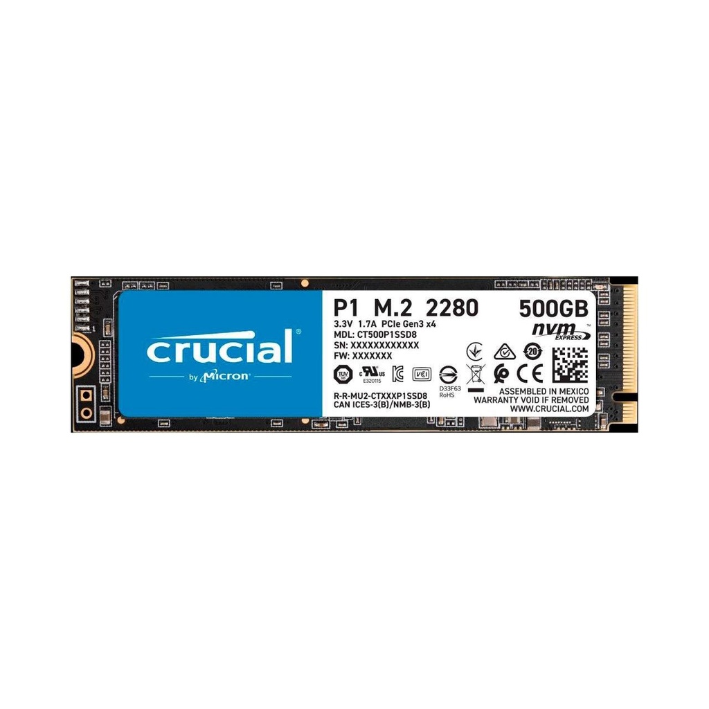 Crucial 500GB P1 NVMe M.2 2280 Internal SSD (CT500P1SSD8)