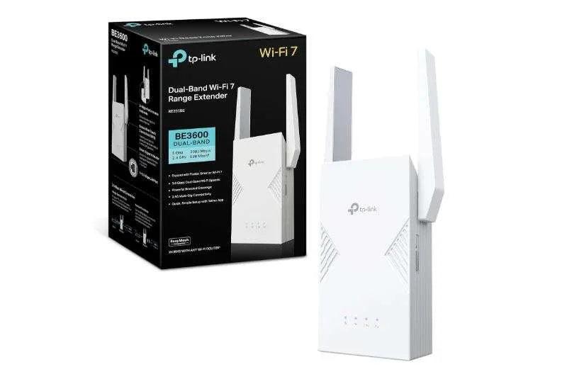 TP‑Link BE3600 Dual‑Band Wi‑Fi 7 Range Extender (TL‑RE225BE) – High‑Speed Wi‑Fi 7 Coverage Booster for Home, Office, and Enterprise Networks