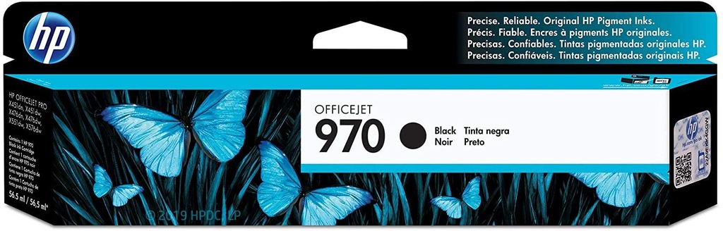 HP 970 Black Original Ink Cartridge, CN621AE
