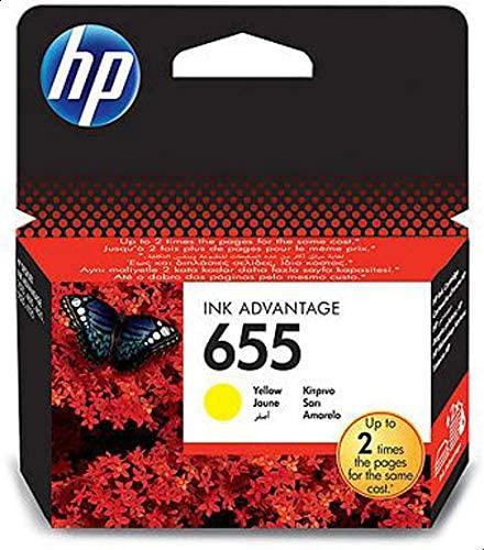 HP 655 Yellow Original Ink Advantage Cartridge, CZ112AE