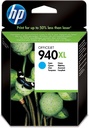 HP 940XL High Yield Cyan Original Ink Cartridge, C4907AA