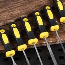 Deli EDL2141 140mm 3mm 6 Piece File Set – Precision Needle File Set for Metalworking, Woodworking, Jewelry, Craft, and Workshop Finishing Applications