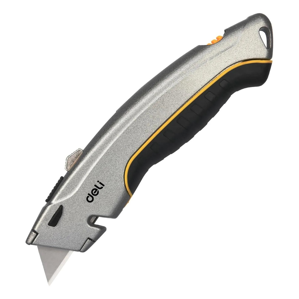 Deli EDL410 153x45mm Utility Knife – Heavy Duty Cutting Tool with 61x19mm Blade for Workshop, Construction, Packaging, and Industrial Applications