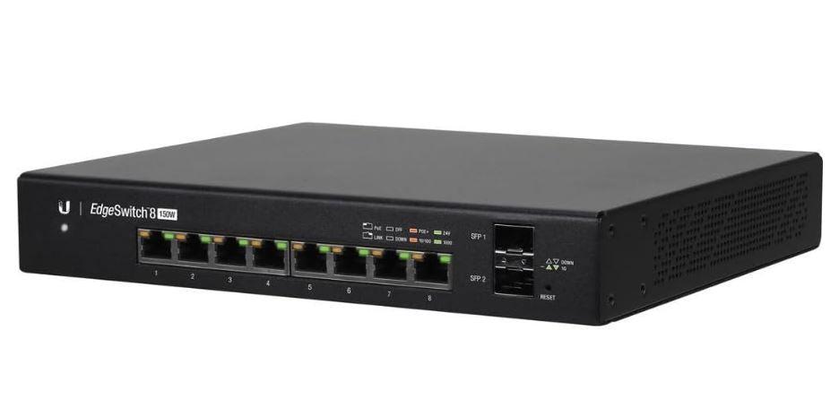 Ubiquiti EdgeSwitch ES-8-150W 8-Port Gigabit PoE+ Managed Switch (150W)