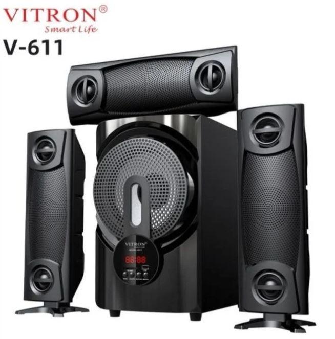 Vitron V611 3.1 CH Sub Woofer Audio System – Powerful Bass, BT/USB/FM