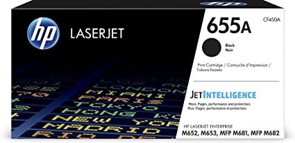 HP 655A Black Original LaserJet Toner Cartridge, CF450A